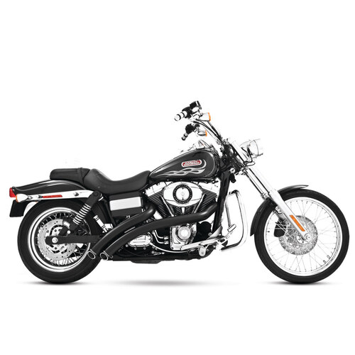 Freedom Performance FPE-HD00399 Radical Radius Exhaust Black w/Black End Caps for Dyna 06-17