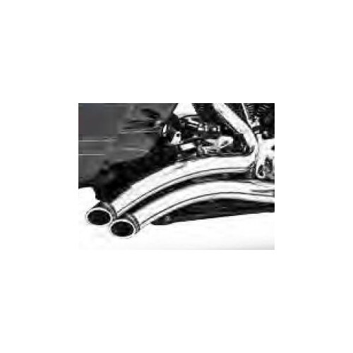 Freedom Performance FPE-HD00430 Sharp Curve Radius Exhaust Chrome w/Chrome End Caps for Touring 95-16