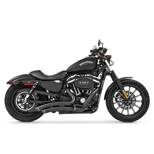 Freedom Performance FPE-HD00435 Sharp Curve Radius Exhaust Black w/Black End Caps for Sportster 04-21