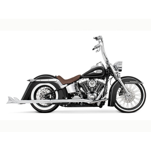 Freedom Performance FPE-HD00450 39" True Dual SharkTail Exhaust Chrome for Softail 97-06