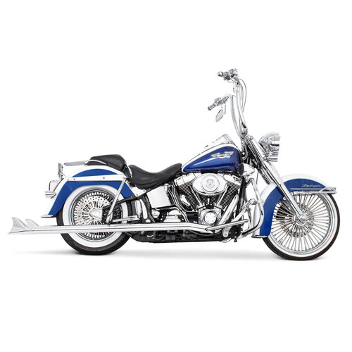 Freedom Performance FPE-HD00452 True Dual 39" SharkTail Exhaust Chrome for Softail 07-17