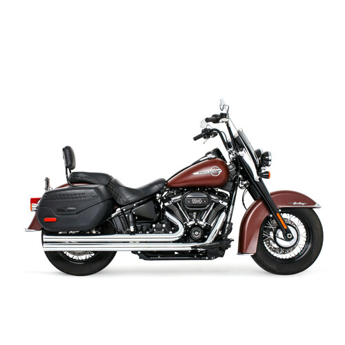 Freedom Performance FPE-HD00751 Independence Long Exhaust Chrome w/Chrome End Caps for Softail 18-Up