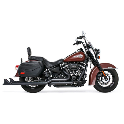 Freedom Performance FPE-HD00772 True Dual 39" SharkTail Exhaust Black for Softail 18-Up