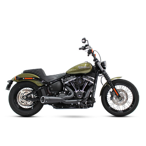 Freedom Performance FPE-HD00815 Combat Shorty 2-1 Exhaust Black w/Black End Cap for Softail 18-Up