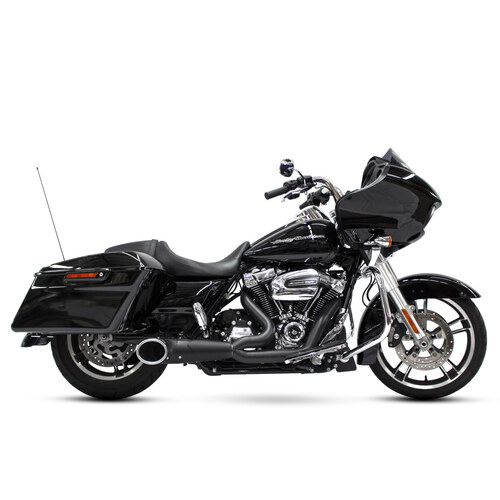 Freedom Performance FPE-HD00848 Turnout 2-1 Exhaust Black w/Black Tip for Touring FLH 17-Up