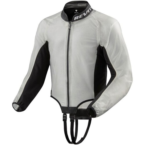 REV'IT! Trackmaster H2O Transparent/Black Rain Jacket [Size:MD]