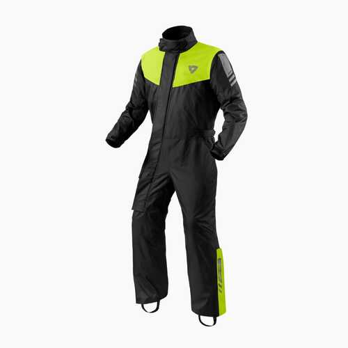 REV'IT! Pacific 4 H2O Black/Neon Yellow Rainsuit [Size:SM]