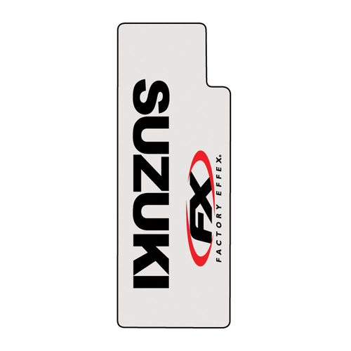 Factory Effex Clear Upper Fork Decals w/Black Suzuki Logo