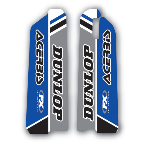 Factory Effex Fork Guard Blue/Silver/Black/White Decals for Yamaha YZ125/144/250 2005