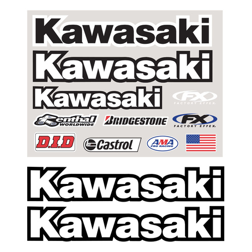 Factory Effex Kawasaki Iron-On Rider Gear Kit