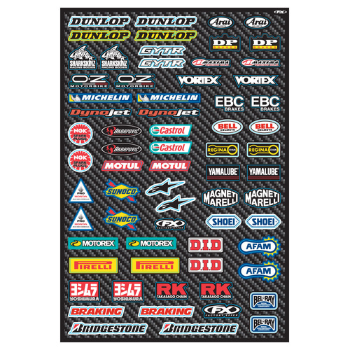 Factory Effex Street Micro Sponsor Sticker Sheet