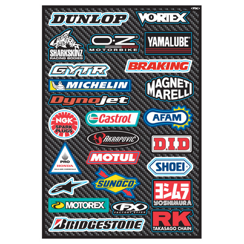 Factory Effex Street Sponsor Sticker Sheet