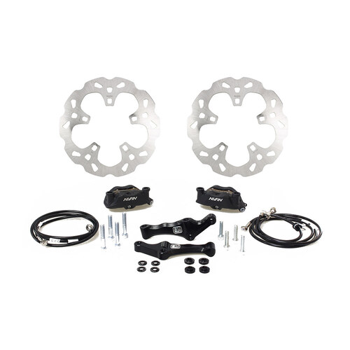 Galfer USA GAL-KITOS91 Wraith Oversize 330mm (13") Wave Lug Mount Rotor & Caliper Kit for Touring 14-Up w/Factory Wheels Equipped w/Spoke/Lug Mounted