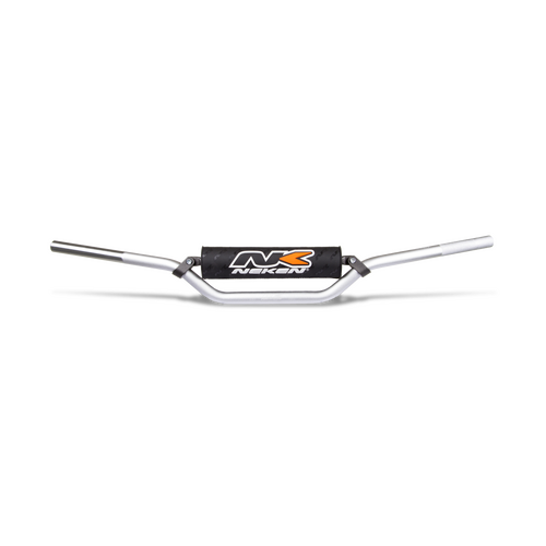 Neken Constant Handlebar 50cc/65cc/85cc Low (Regular Diameter/Length 750mm/Height 110mm/Sweep 71mm) Silver w/Black Pad