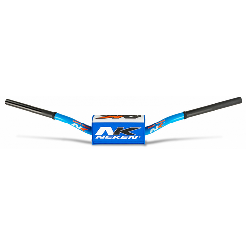 Neken Radical Design Handlebar 85cc High (Conical Design/Length 754mm/Height 139mm/Sweep 72mm) Blue/White w/Light Blue Pad