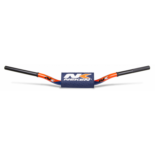 Neken Radical Design Handlebar 85cc High (Conical Design/Length 754mm/Height 139mm/Sweep 72mm) Orange/Blue w/Blue Pad