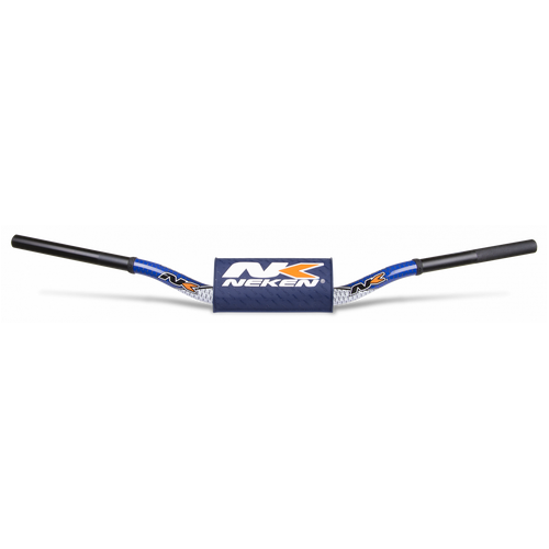 Neken Radical Design Handlebar 85cc High (Conical Design/Length 754mm/Height 139mm/Sweep 72mm) White/Blue w/Blue Pad