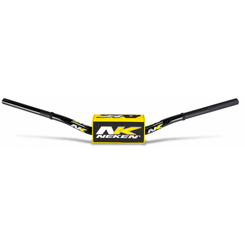 Neken Radical Design Handlebar 85cc High (Conical Design/Length 754mm/Height 139mm/Sweep 72mm) Black w/Yellow/Black Pad