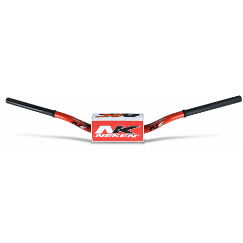 Neken Radical Design Handlebar 85cc Low (Conical Design/Length 754mm/Height 102mm/Sweep 70mm) Red w/Red/White Pad