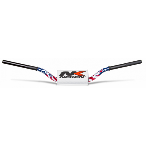 Neken Radical Design Handlebar 85cc Low (Conical Design/Length 754mm/Height 102mm/Sweep 70mm) USA Flag w/White Pad