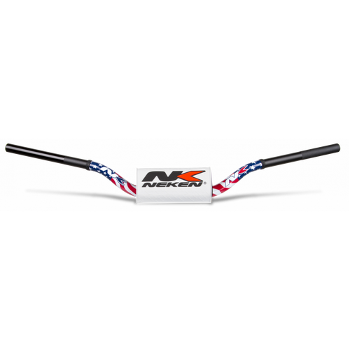 Neken Radical Design Handlebar (Conical Design/Length 820mm/Height 110mm/Sweep 73mm) USA Flag w/White Pad