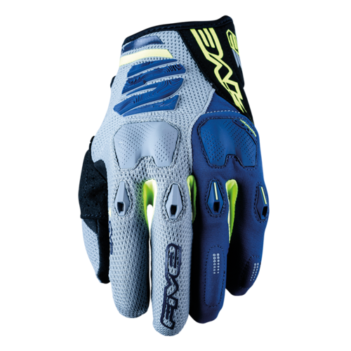 Five E2 Enduro Grey/Fluro Yellow Gloves [Size:SM]