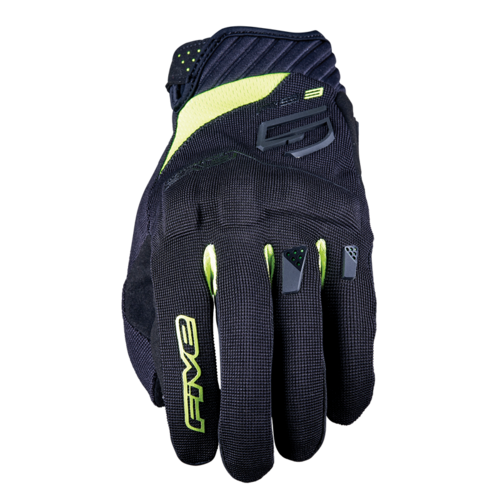 Five RS3 Evo Black/Fluro Yellow Gloves [Size:SM]