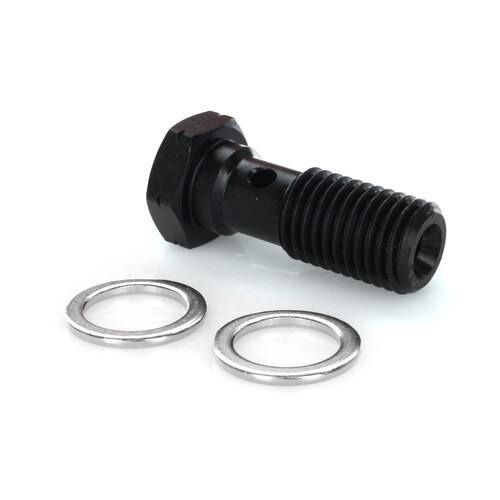 Goodridge GOO-P992-04-M12BK 12mm M12 x 1.50 Banjo Bolt Black