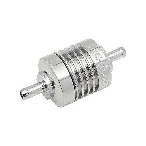 Golan Products Inc GP-60-250C Washable Mini Inline Fuel Filter 1/4" Hose x 1.5" Long Billet Aluminium