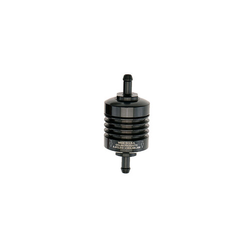 Golan Products Inc GP-60-312G-BLK Washable Mini Inline Fuel Filter 5/16" Hose x 1.5" Long Black Billet Aluminium