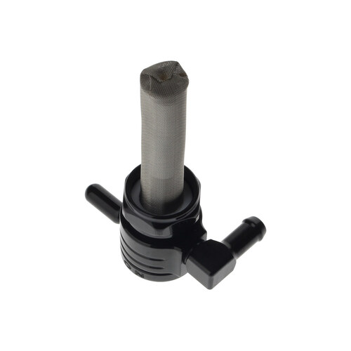 Golan Products Inc GP-76-312F-BLK Fuel Tap/Petcock w/22mm Thread & 5/16" Forward Facing Fuel Outlet Black