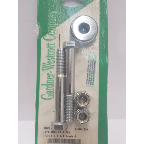 Gardner-Westcott C-80-122H Handlebar Riser Mount 74-84 FX Models (with lock and cup washers and nuts) 1/2-13 X 3 3/4" Long Grade 8 - CC1I (Easy-R)