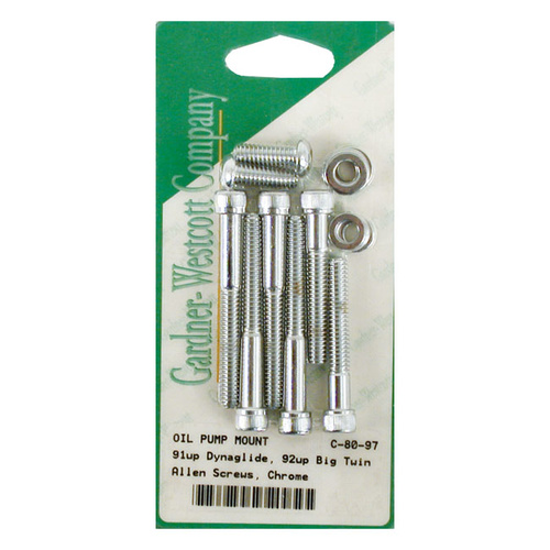 Gardner-Westcott GWP8097 Oil Pump Mount Bolts 92up Big Twin 80cu - CC1I (Easy-R)