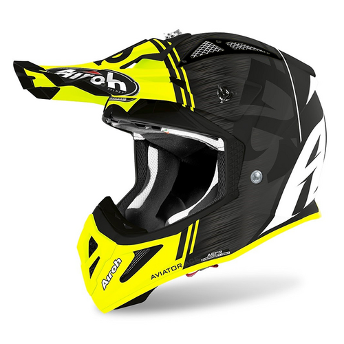 Airoh Aviator Ace Kybon Matte Yellow Helmet [Size:SM]