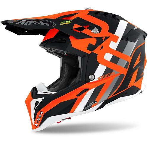 Airoh Aviator 3 Rainbow Matte Orange Helmet [Size:SM]