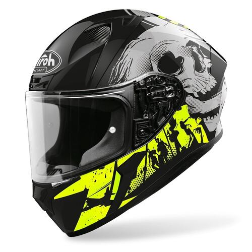 Airoh Valor Akuna Gloss Yellow Helmet [Size:LG]