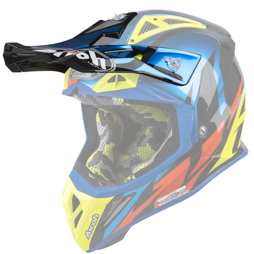 Airoh HAZV6050 Replacement Peak for Aviator 2.3 Helmets Great Gloss Blue