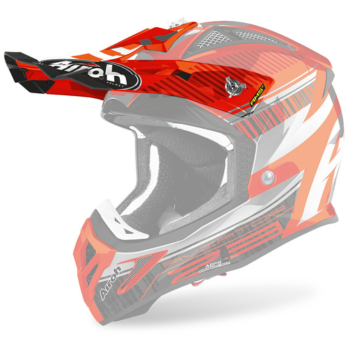 Airoh HAZV6058 Replacement Peak for Aviator 2.3 Helmets Novak Chrome Orange