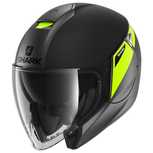 Shark Citycruiser Karonn Anthracite/Yellow/Black Helmet [Size:XS]