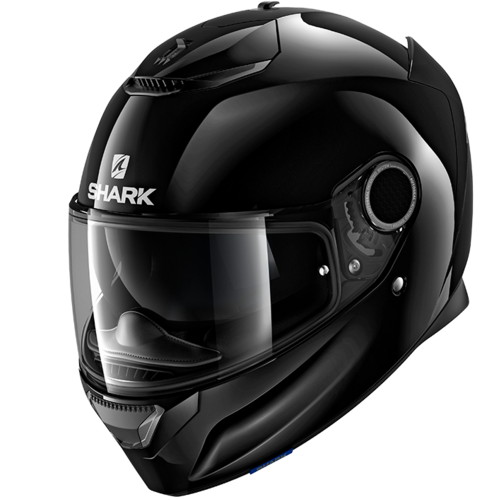 Shark Spartan Blank Black Helmet [Size:XS]