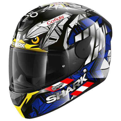 Shark D-Skwal 2 Oliveira Falcao Black/Blue/Red Helmet [Size: XS]