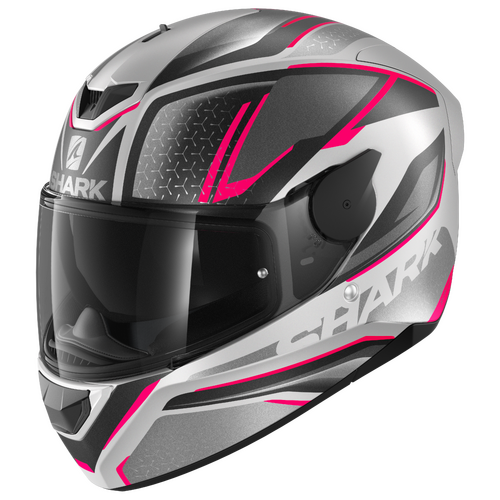 Shark D-Skwal 2 Daven Matte Silver/Black/Violet Helmet [Size:XS]