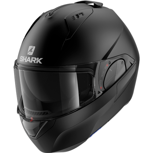 Shark Evo ES Blank Matte Black Modular Helmet [Size:XS]