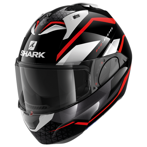 Shark Evo ES Yari Black/Red/White Modular Helmet [Size: XS]