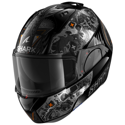 Shark Evo ES K-Rozen Black/Anthracite/Orange Modular Helmet [Size:XS]