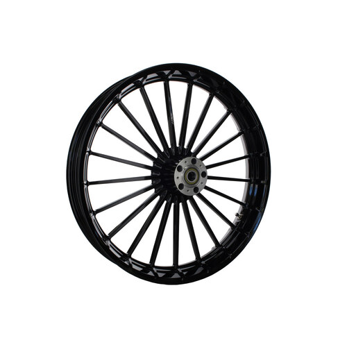 Hawg Halters Inc HHI-2340-RNR-B-850A-B 23" x 3.75" Ranger/Turbine Replica Wheel Gloss Black Powdercoat for Breakout 13-Up