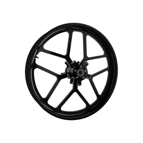 Hawg Halters Inc HHI-2640-VRX-B-800A-ADP-B 26" x 3.75" VRXE/Night Rod Replica Wheel Gloss Black for V-Rod 08-17