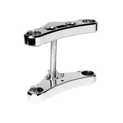 Hawg Halters Inc HHI-49WGCR5-RKR 5 Degree Raked Wide Glide Conversion Triple Tree Kit Chrome for Rocker 08-10 w/23" Wheel Conversion