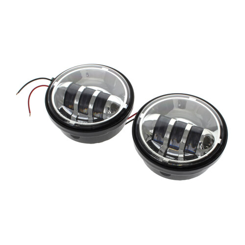 Hoglights HOG-4045AUX-CHR 4.5" LED Passing Lamp Inserts Chrome