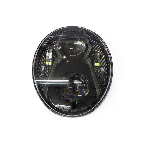 Hoglights HOG-4957BR 40w LED Headlight Black w/Parker Light for Breakout 18-Up/LiveWire 20-Up